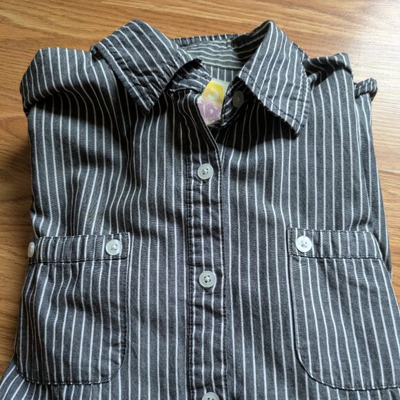 Black Pinstriped Button Down - Picture 1 of 4